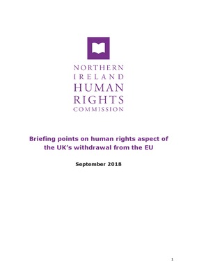 Briefing on human rights aspect of the UK's withdrawal from the EU