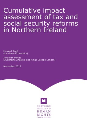 Cumulative impact assessment of tax and social security reforms in Northern Ireland