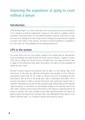 Litigants in Person: Briefing Report 5 - Improving the experience of going to court without a lawyer