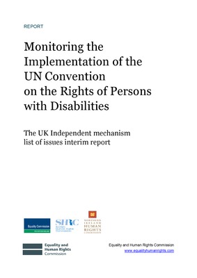 UNCRPD- UK Independent Mechanism list of issues interim report