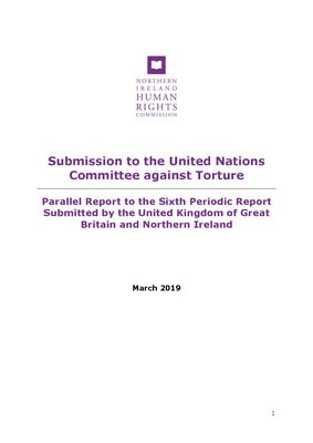 NIHRC Submission to the UN Committee against Torture - March 2019