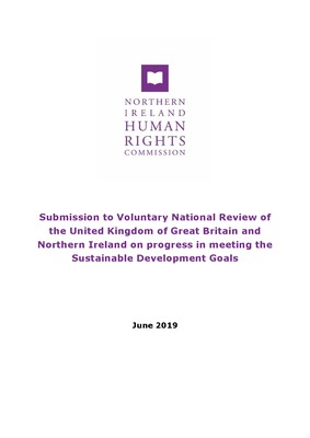 NIHRC Shadow Report to the UK's Voluntary National Review on the Sustainable Development Goals