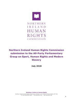 NIHRC submission to the All-Party Parliamentary Group on Sport, Human Rights & Modern Slavery